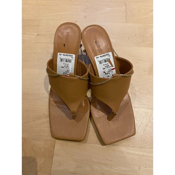 OPEN Edit Thong "Quentin" Sandals BNWOT Heels Women New Chain - Picture 3 of 8